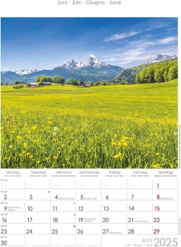 Bildkalender A4 Alpen